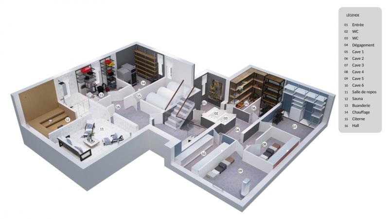 3D Plan entresol  - 3.5 pièces Appartement en rez-de-chaussée a Les Collons