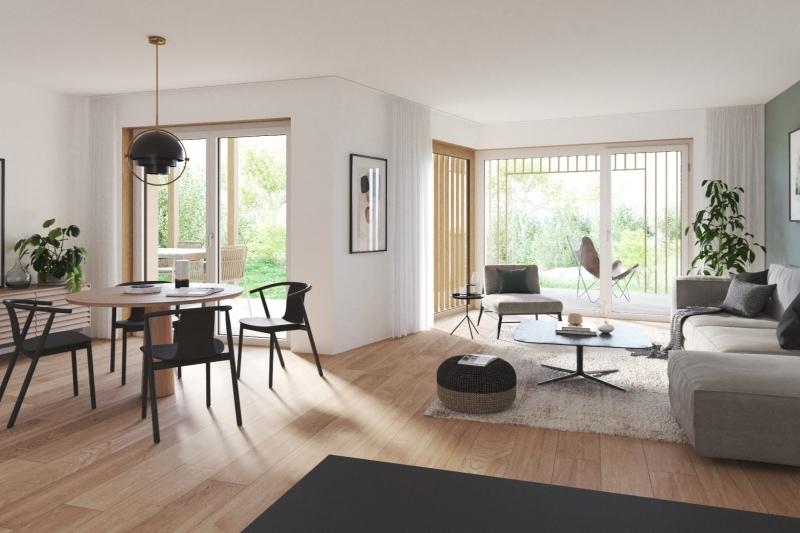 Heller, eleganter Wohnbereich mit sonnigem Sitzplatz  - 2.5 Zimmer Gartenwohnung in Höri