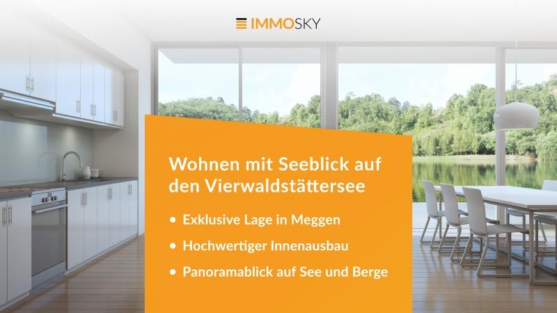 Wohnen mit Seeblick auf den Vierwaldstättersee - 4.5 Zimmer Etagenwohnung in Meggen