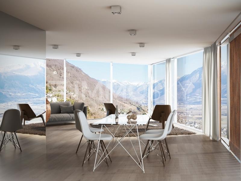 Rendering interno - Terrain à bâtir à Cugnasco
