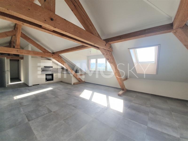 Cuisine ouverte sur le living - 3.5 stanze Loft a Les Ponts de Martel