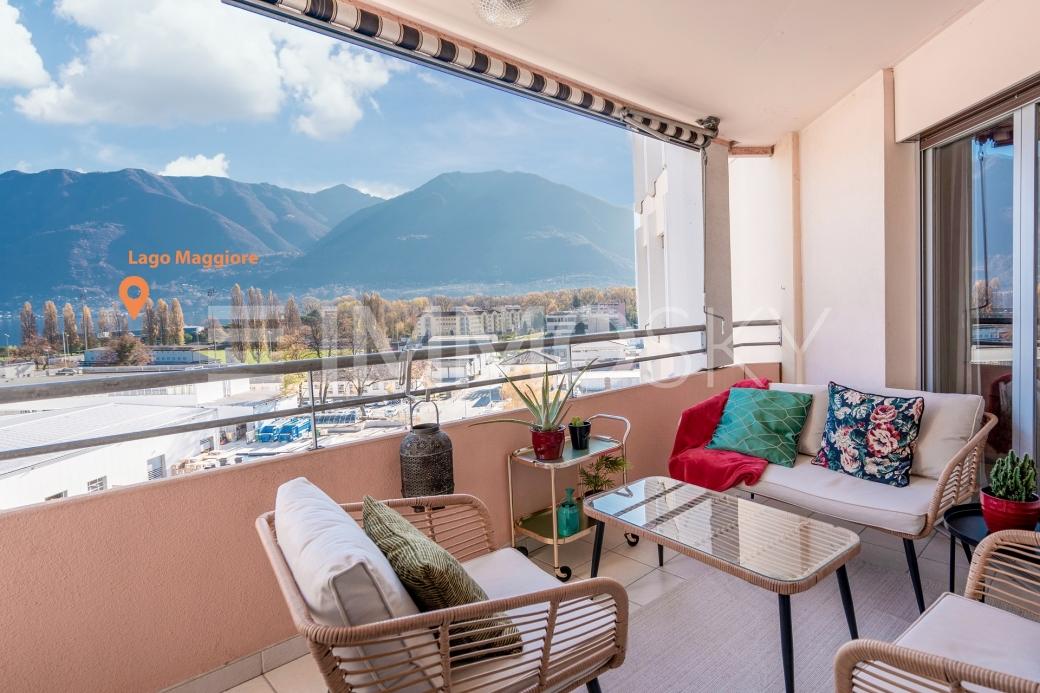 Terrazzo con vista lago e monti  - 3.5 pièces Appartement a Locarno