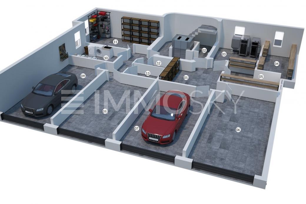 Plan Sous-sol  - 3.5 pièces Appartement en attique a Ovronnaz