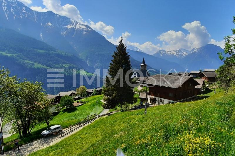 Ausblick auf die Berge - Bauland in Ried Mörel