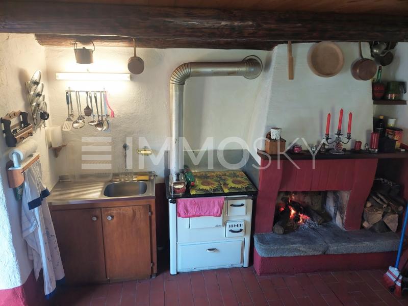 Camino e cucina economica - 3.5 Zimmer Rustico in Intragna
