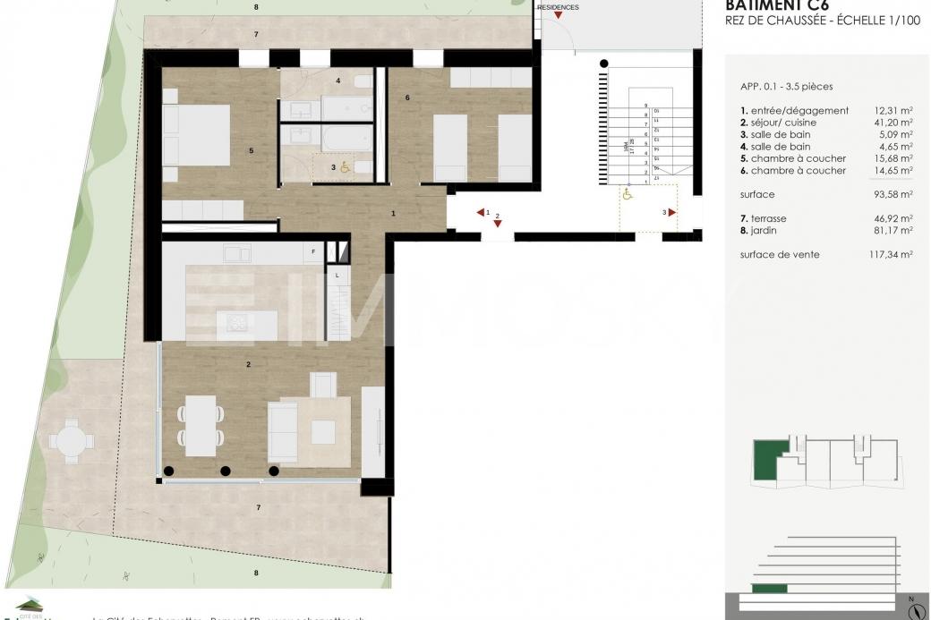 Plans - 3.5 Zimmer Etagenwohnung in Romont FR