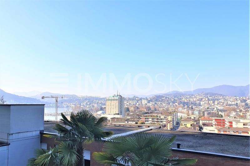 Vista aperta sulla città - 3.5 Zimmer Etagenwohnung in Lugano