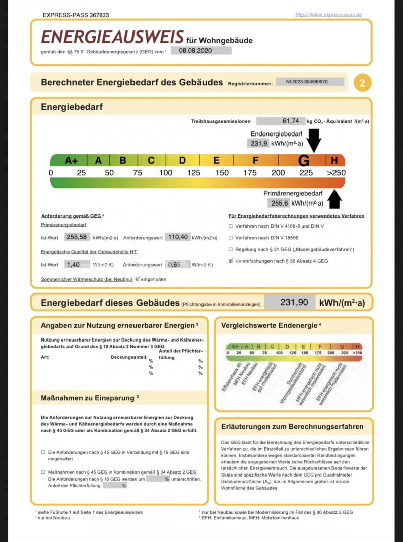 Energieausweis - 