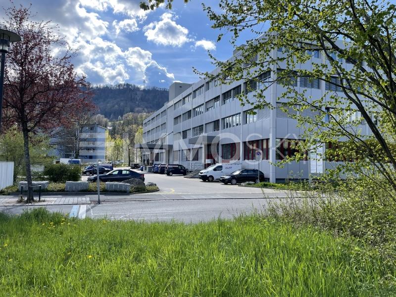 Ostfassade mit Eingangsbereich - 4 Zimmer Büro in Adliswil