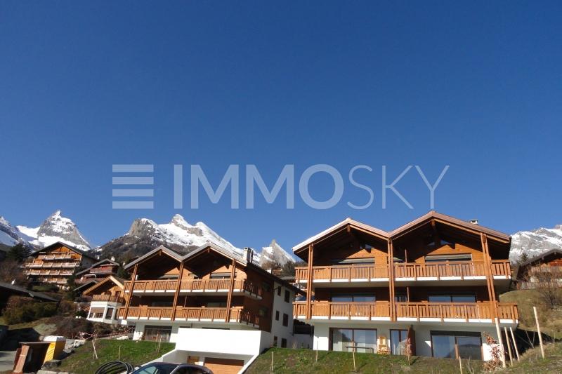 Vue Sud Clos A1  A2 - 2.5 pièces Appartement en rez-de-chaussée a Ovronnaz