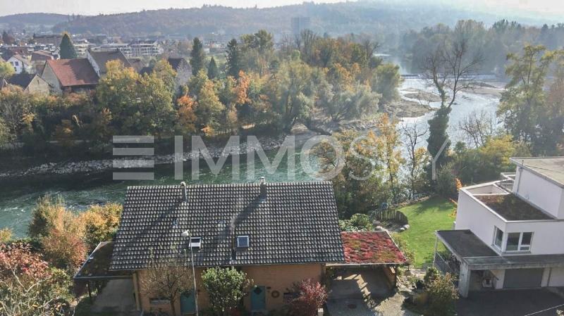 Aussicht auf das Naherholungsgebiet an der Aare - 4.5 Zimmer Terrassenhaus in Umiken