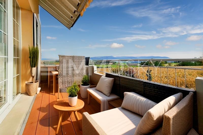 Joli balcon avec vue sur la nature - 4.5 pièces Appartement a Servion