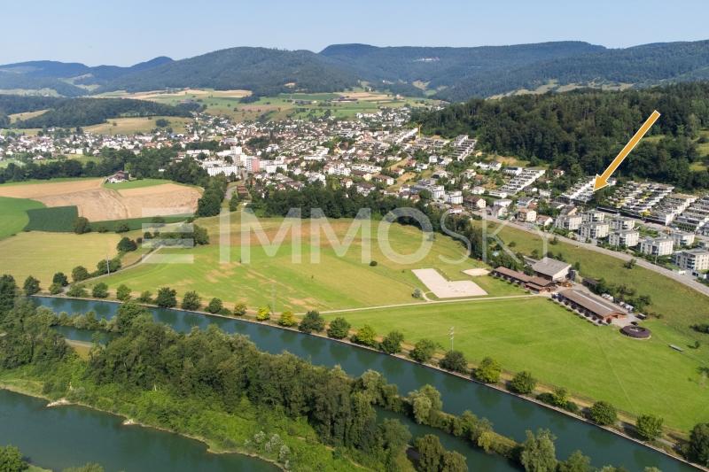 Panoramasicht auf die Aare - 4.5 Zimmer Terrassenwohnung in Erlinsbach