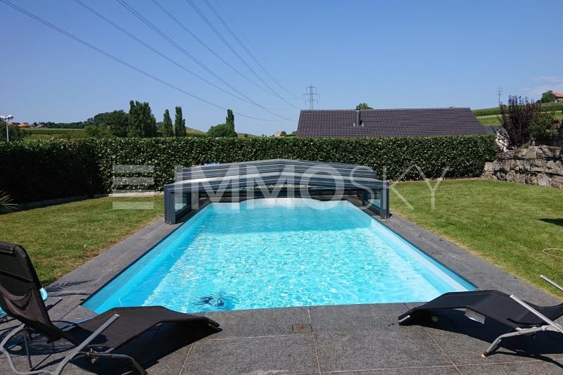 Piscine avec couvert - 7.5 Zimmer Villa in Pont la Ville
