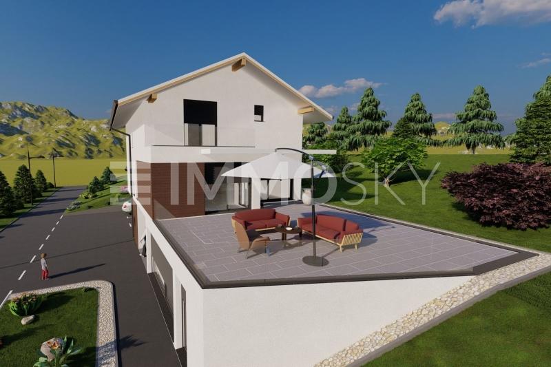 Grosse Terrasse mit Garten - 5.5 Zimmer Gartenwohnung in Plasselb