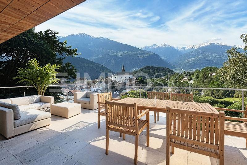 Terrasse avec vue panoramique - 3.5 stanze Appartamento a Ayent