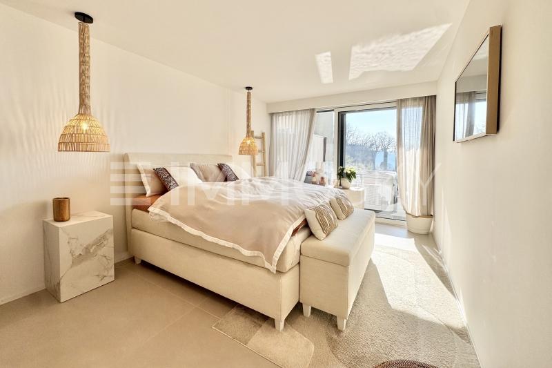 Chambre à coucher - 5.5 pièces Appartement en rez-de-chaussée a Twann Tüscherz