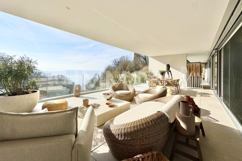 Terrasse avec vue sur le lac - 5.5 pièces Appartement en rez-de-chaussée a Twann Tüscherz