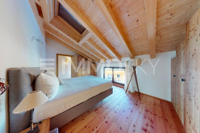 Chambre avec belle charpente et vue - 6.5 Zimmer Haus in St Martin VS