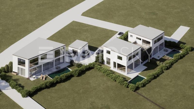 Vogelperspektive auf die Häuser A-C - 5.5 Zimmer Einfamilienhaus in Bad Zurzach