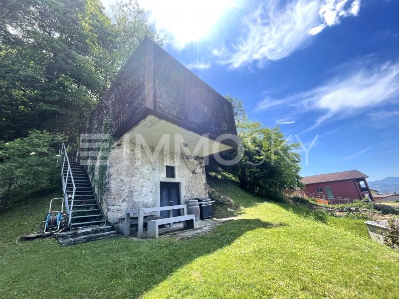 Edificio annesso adibito a zona wellness e grottino - 3.5 Zimmer Gartenwohnung in Davesco Soragno