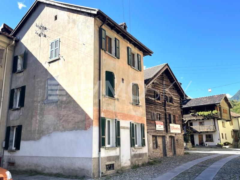 Facciata lato sud - 7 pièces Maison jumelle a Malvaglia Rongie