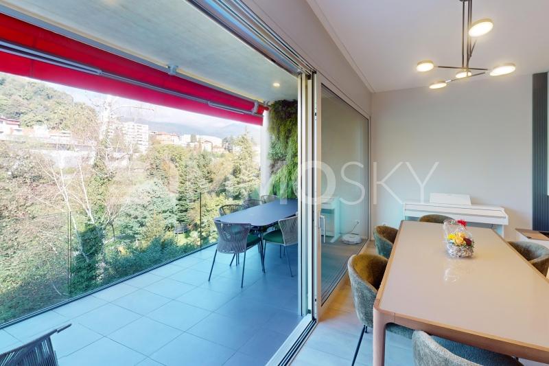 Terrazzo privato di 16 m² con vista panoramica  - 4.5 Zimmer Wohnung in Lugano