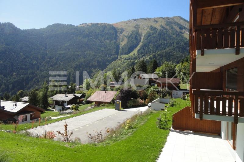 Vue Terrasse Seya - 2.5 pièces Appartement en rez-de-chaussée a Ovronnaz
