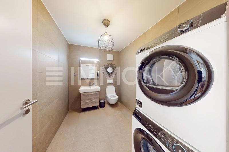 WC Visiteur avec colonne de lavage - 3.5 Zimmer Gartenwohnung in Moudon