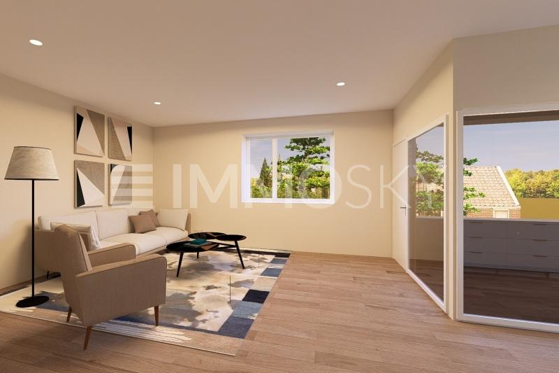 Salon dans le séjour de 72 m2 - 5.5 pièces Appartement a Onnens FR