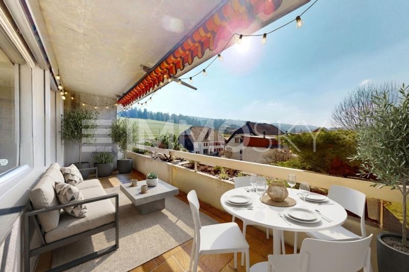 Magnifique balcon home staging - 3.5 pièces Appartement a Tramelan