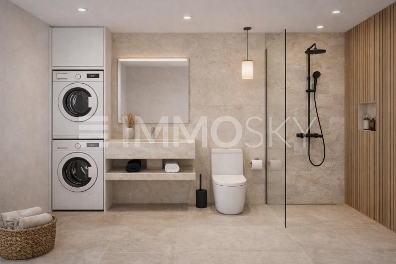 Salle d eau avec colonne de lavage - 5.5 pièces Maison jumelle a Courtételle