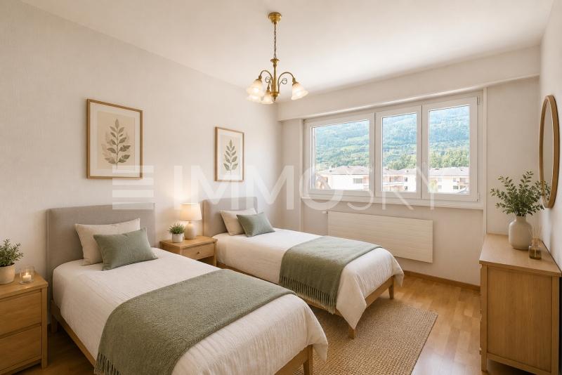 Chambre parentale - Home Staging - 4.5 stanze Appartamento a Sion