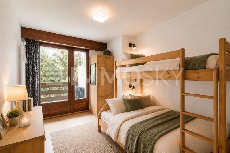Chambre enfants spacieuse - Home Staging - 3.5 pièces Appartement a Crans Montana