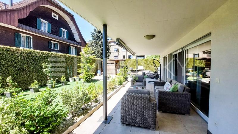 Ideal für Gartenpartys und erholsame Momente - 4.5 pièces Appartement en rez-de-chaussée a Nebikon