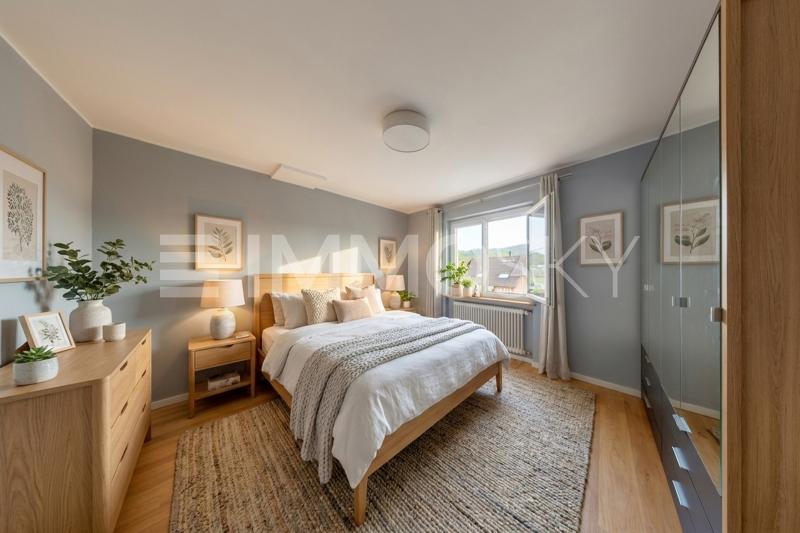 Chambre parentale spacieuse - HOMESTAGING - 6.5 pièces Maison a Dompierre FR