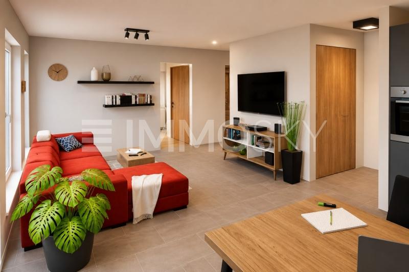 Wohnzimmer aus Perspektive der Küche - 2.5 stanze Padiglione a Schüpbach