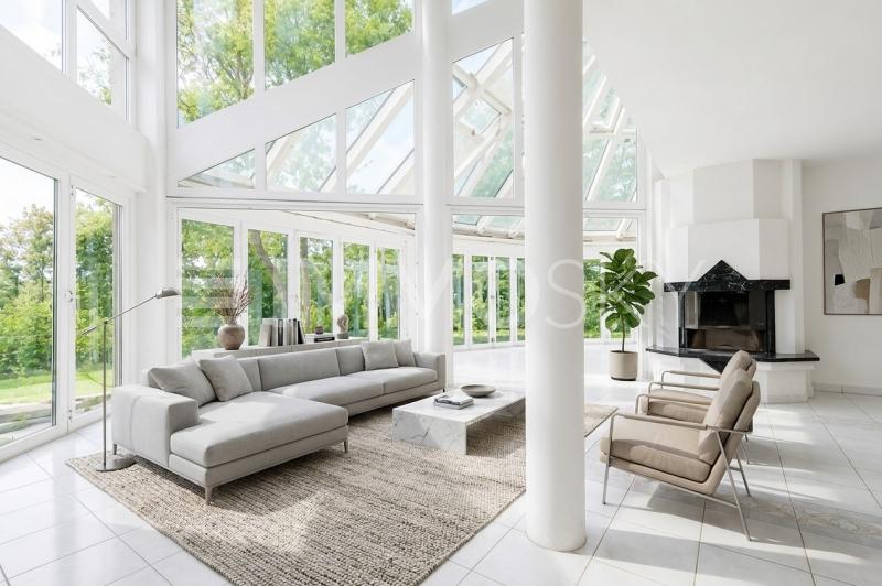 Gemütliches Wohnzimmer mit Cheminée - 5.5 pièces Maison individuelle a Meinisberg