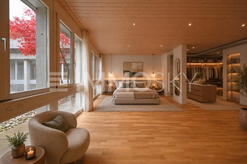 Visualisierung: Ihr neues Schlafzimmer mit Ankleidebereich - 3.5 Zimmer Etagenwohnung in Thörishaus