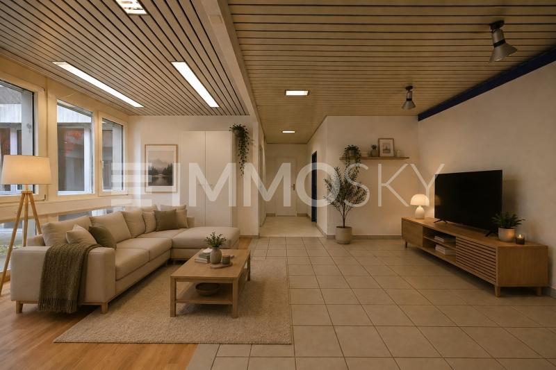 Visualisierung: Wohnzimmer - 3.5 Zimmer Etagenwohnung in Thörishaus