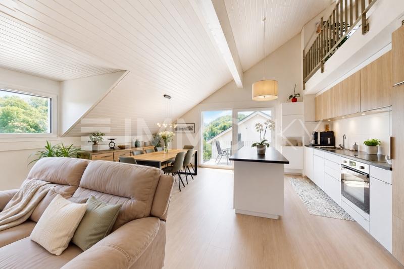 Séjour et cuisine ouverte - 4.5 pièces Appartement a Croy
