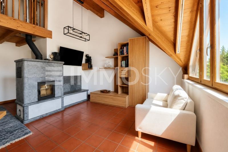 Gemütlicher Wohnbereich mit Specksteinofen  - 6.5 pièces Duplex a Amriswil