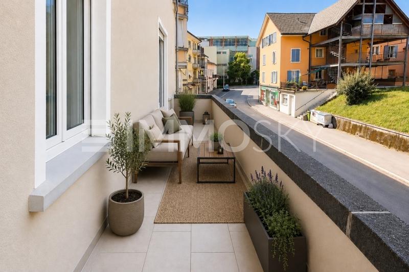 Gemütlicher Balkon für gemeinsame Abende - 3.5 pièces Appartement a Grenchen