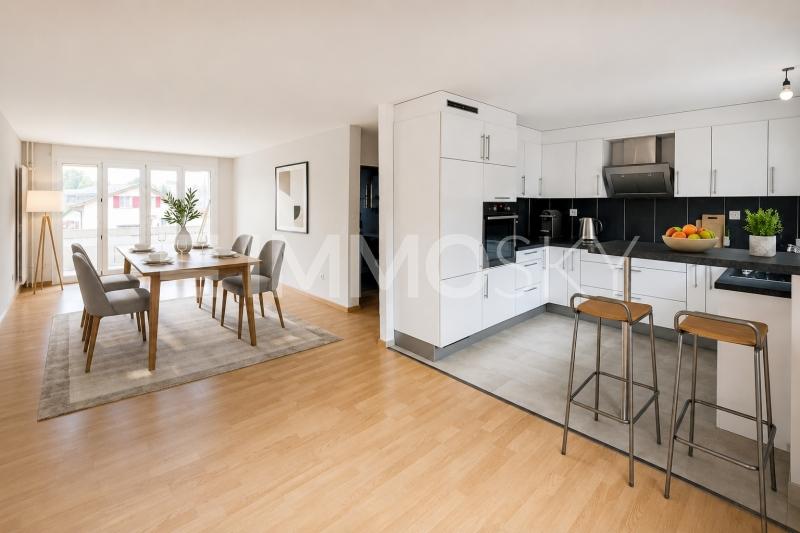 Offener Wohn- und Essbereich mit Küche - 5.5 pièces Appartement a Lenzburg