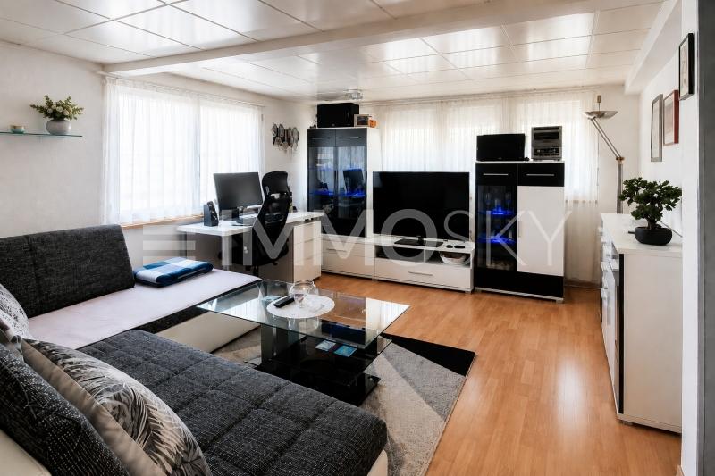 Helles modernes Wohnzimmer mit Schreibtisch - 2.5 pièces Appartement a Rebstein