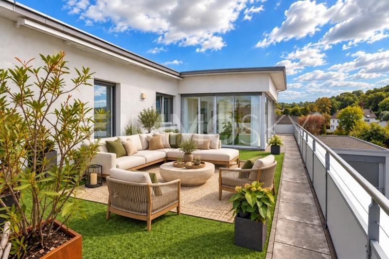 Stilvolle mediterrane Dachterrasse - 3.5 stanze Attico a Gränichen