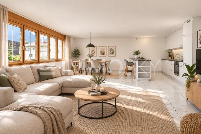 Einrichtungsidee 3.5 Zimmer Wohnung im Erdgeschoss - 9 Zimmer Einfamilienhaus in Haldenstein