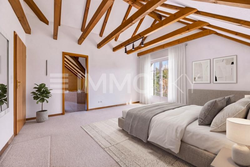 Traumhaftes Schlafzimmer mit direktem Badzugang - 5.5 Zimmer Landhaus in Embrach
