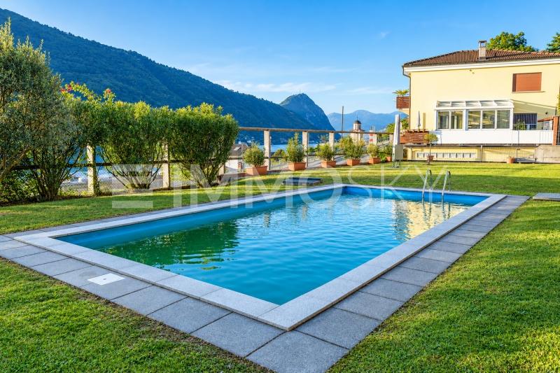 Piscina panoramica tra lago e montagne - 4.5 pièces Appartement a Brusino Arsizio