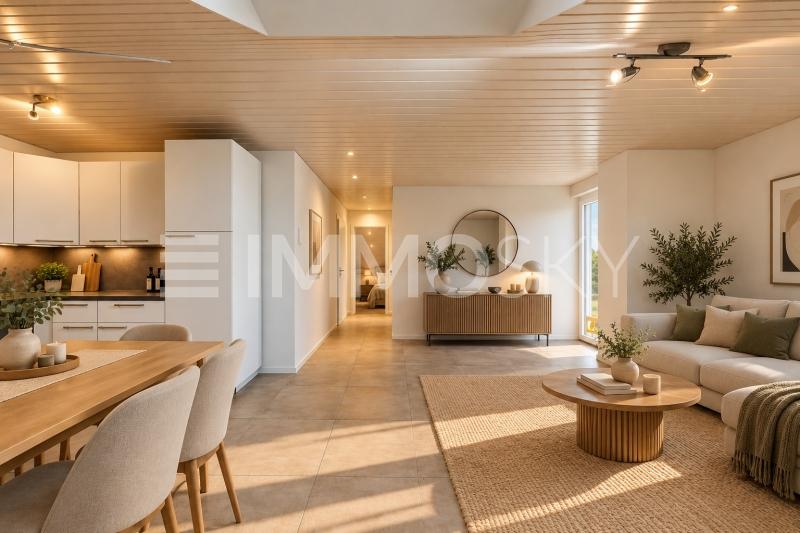 Des espaces de vie lumineu (honestaging) - 2.5 pièces Appartement en attique a Sugnens